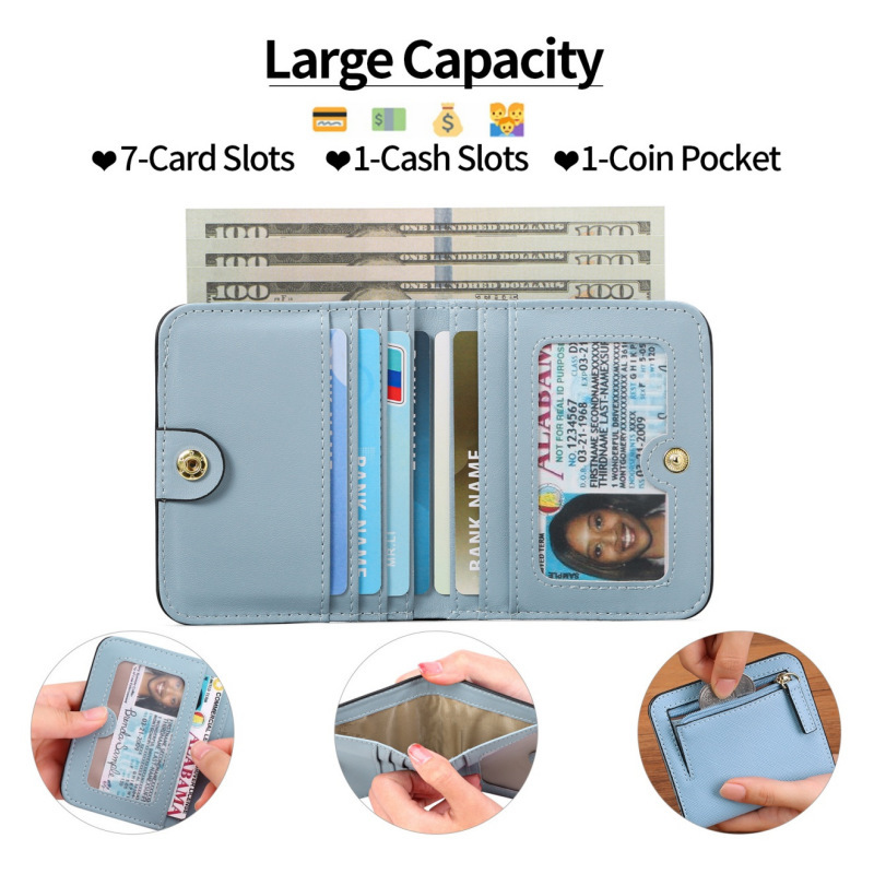 カードホルダー レディース ウォレット 女子学生 かわいい 小銭入れ ミニ 新品 オールインワン ツーインワン ハイエンド 盗難防止ブラシ|undefined