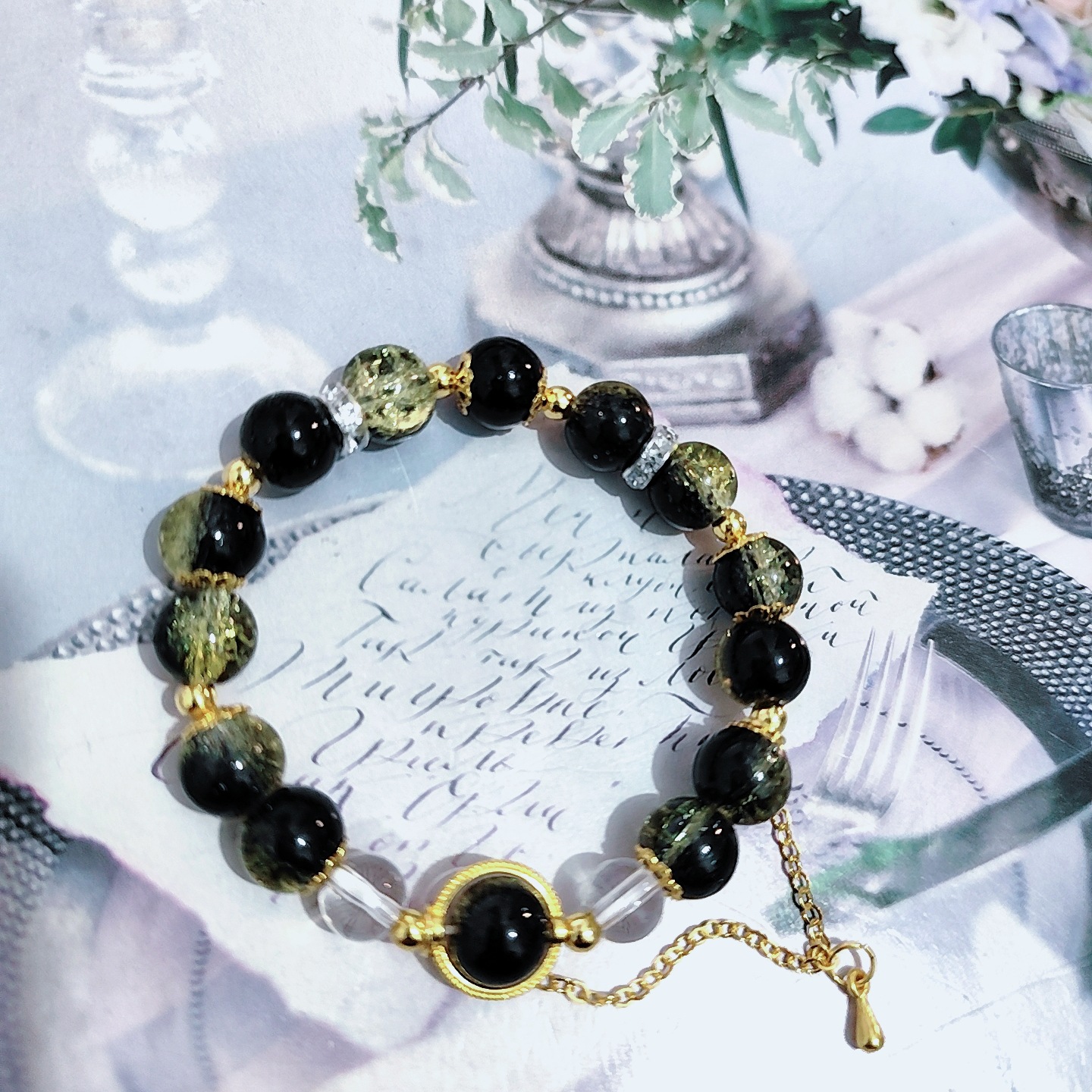 Colorido arco orquídea pulsera de cuentas hechas a mano novias femeninas estilo antiguo nueva primavera Linda novela pulsera del todo fósforo lote