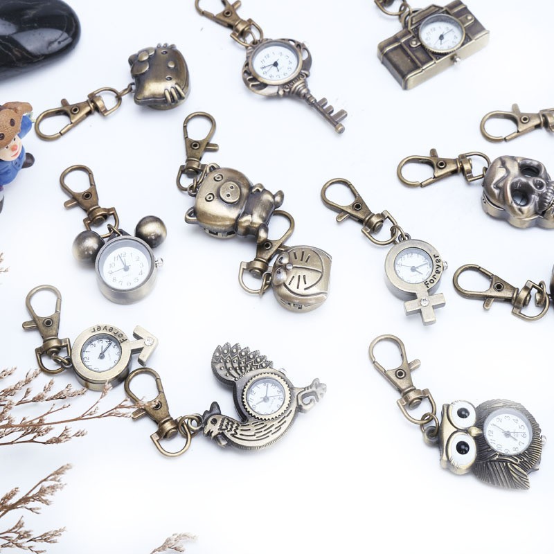 Hanging Keychain Jewelry Accessories Creative Keychain Wholesale Car Mini Keychain Pocket Watch Creative Watch