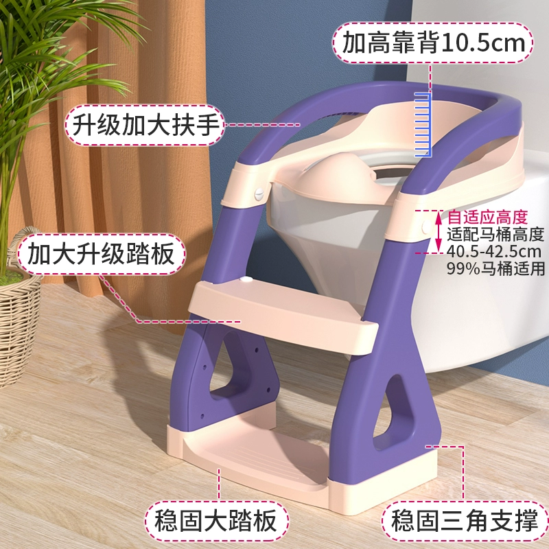 Toilet with stairs girl's, children's footstool