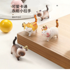 ホット販売引き出しハンドルかわいい子猫ハンドルクリエイティブ漫画動物ハンドルセラミックハンドル子供