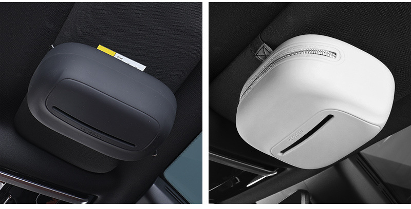 Silicone car tissue box, hanging type, universal for armrest box and seat back, tissue box cover for car tissue storage