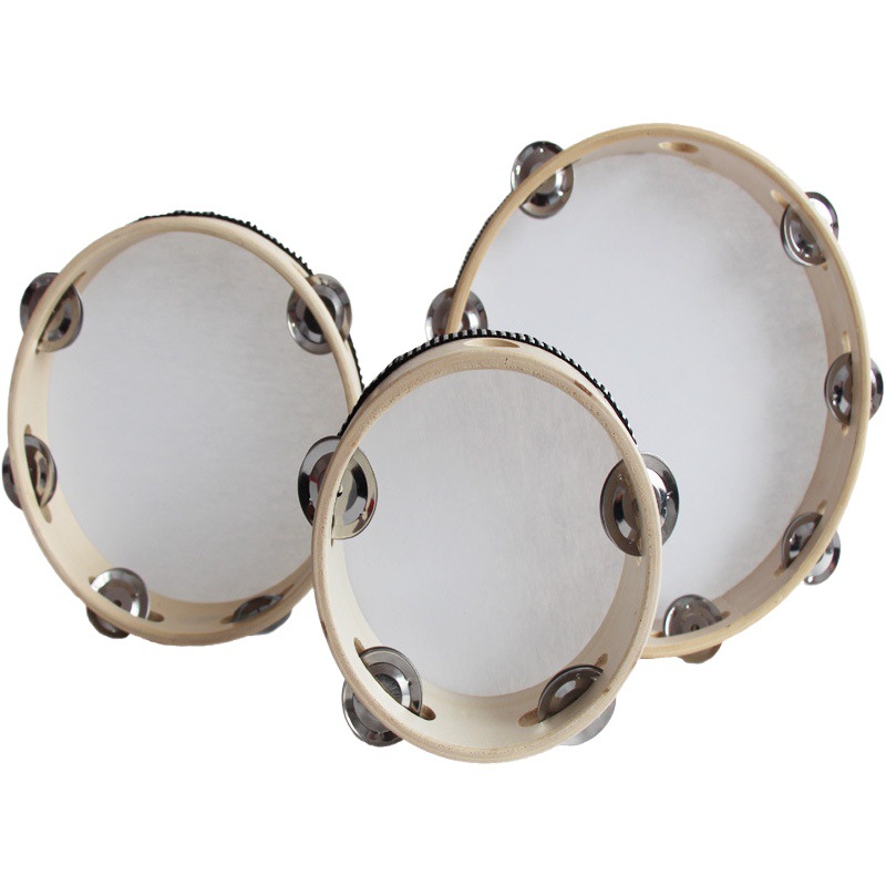 Promoción Instrumento de percusión para niños Orff 456789 pulgadas 10 pulgadas pandereta danza enseñanza ayuda tambor sonajero