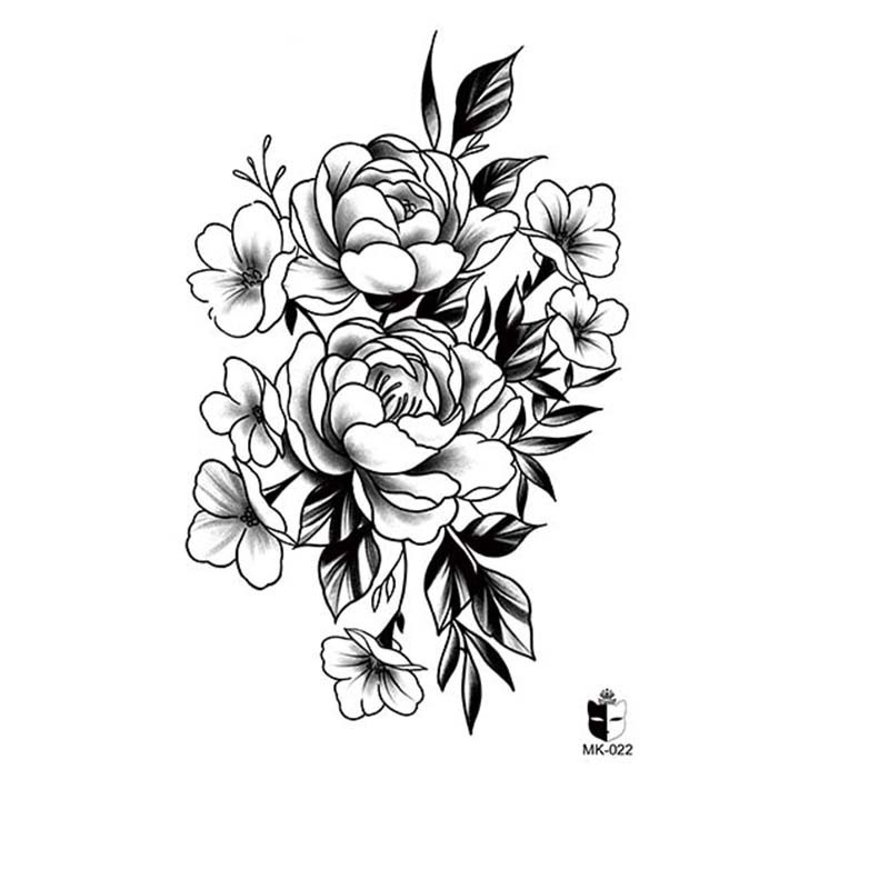 Animal blanco y negro desechable pegatinas de tatuaje belleza pegatinas de tatuaje moda estética patrón de personalidad dama pegatinas de tatuaje