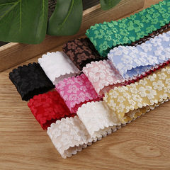 Vintage lace-printed ribbon hair accessories, handmade DIY bow materials, gift decorations, and silk ribbons for flower packaging