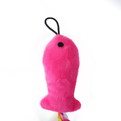 Cross-border new pet cat toy, small fish replacement head, funny cat stick, cat plush toy, fishing rod replacement head