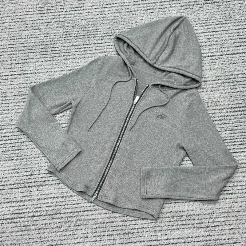 Nanyou 26 New Casual Versatile Slim Fit Sports Long Sleeve Hooded Letter Print Sweatshirt for Women
