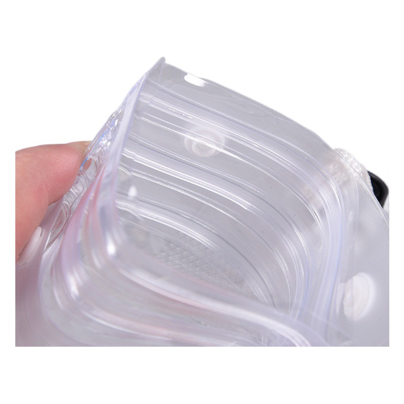 In-Stock Three-Layer Folding Airbag Waterproof Phone Bag for Outdoor Photography, Double-Sided Transparent Pvc Waterproof Phone Pouch