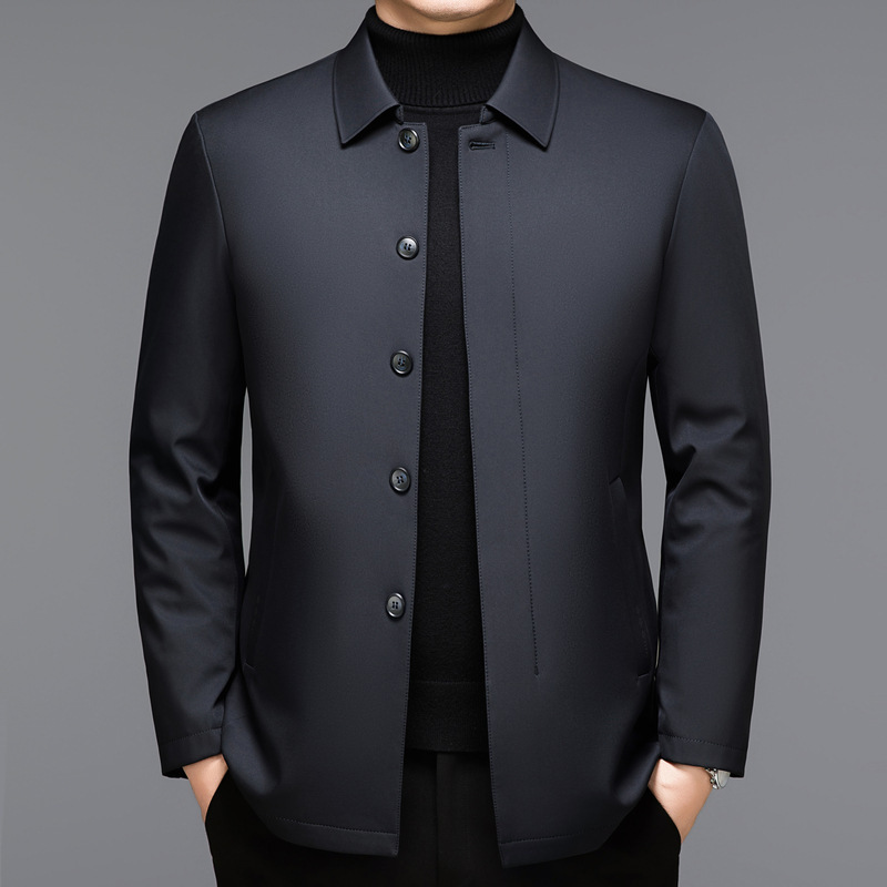 Men's Turn-down Collar Cotton Jacket with Detachable Lining, Thickened Winter Business Casual Plus Size Coat for Dad Men's Turn-down Collar Cotton Jacket with Detachable Lining, Thickened Winter Business Casual Plus Size Coat for Dad