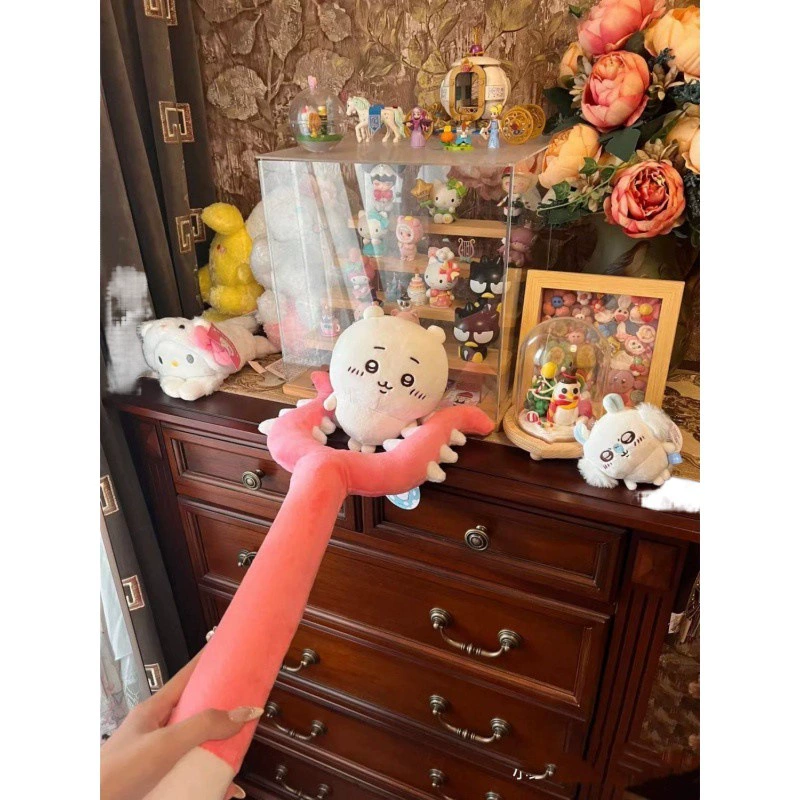 Игрушка-катушка H2W Plush Crusade Stick Chiikawa Jiikawa Xiaobajii Usaki для взрослых кошек, ловля кота, 70 см