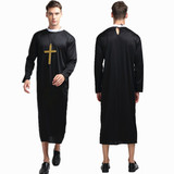 Хэллоуин -монахине священник священник костюм взрослый косплей мужской миссионерская форма Дева Мария Костюм