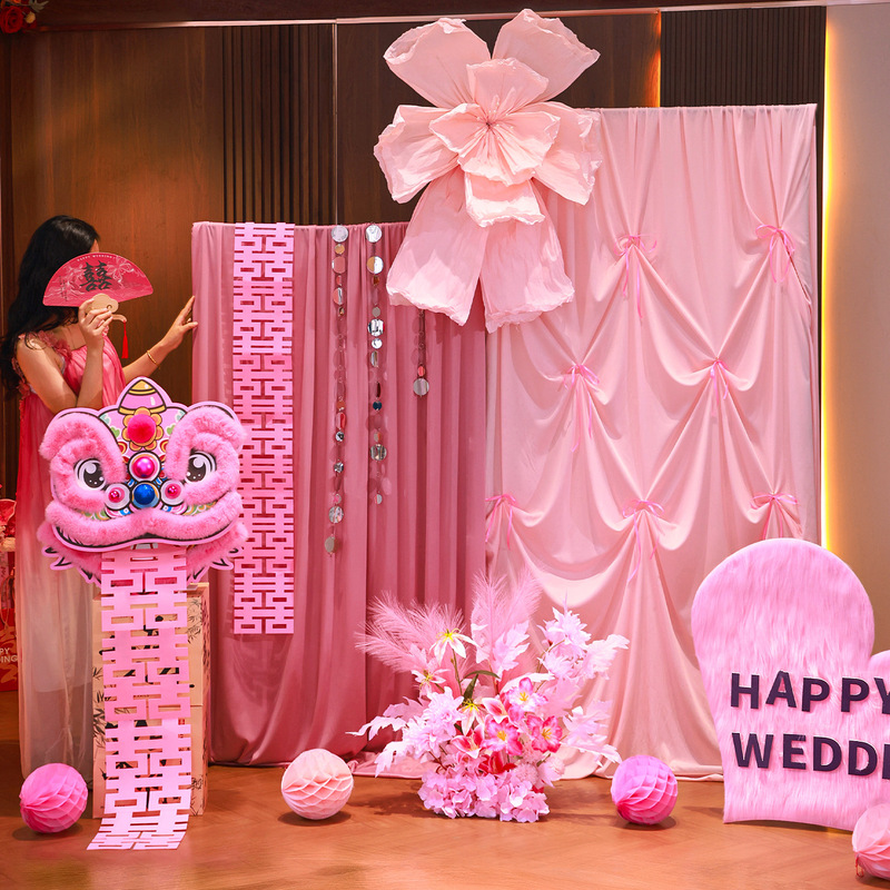 結婚式の部屋のレイアウトセット、結婚式の装飾、男性と女性の寝室、リビングルーム、ハッピーワードラテアート背景壁、結婚式のコレクション|undefined
