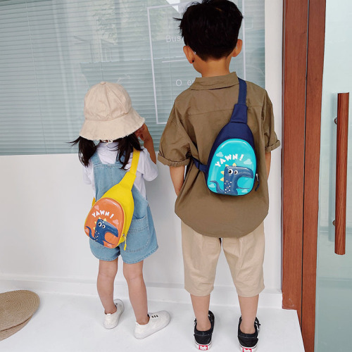 Childlike and cute dinosaur eggshell crossbody bag new style cute one-shoulder coin purse for boys and girls mobile phone bag children's chest bag