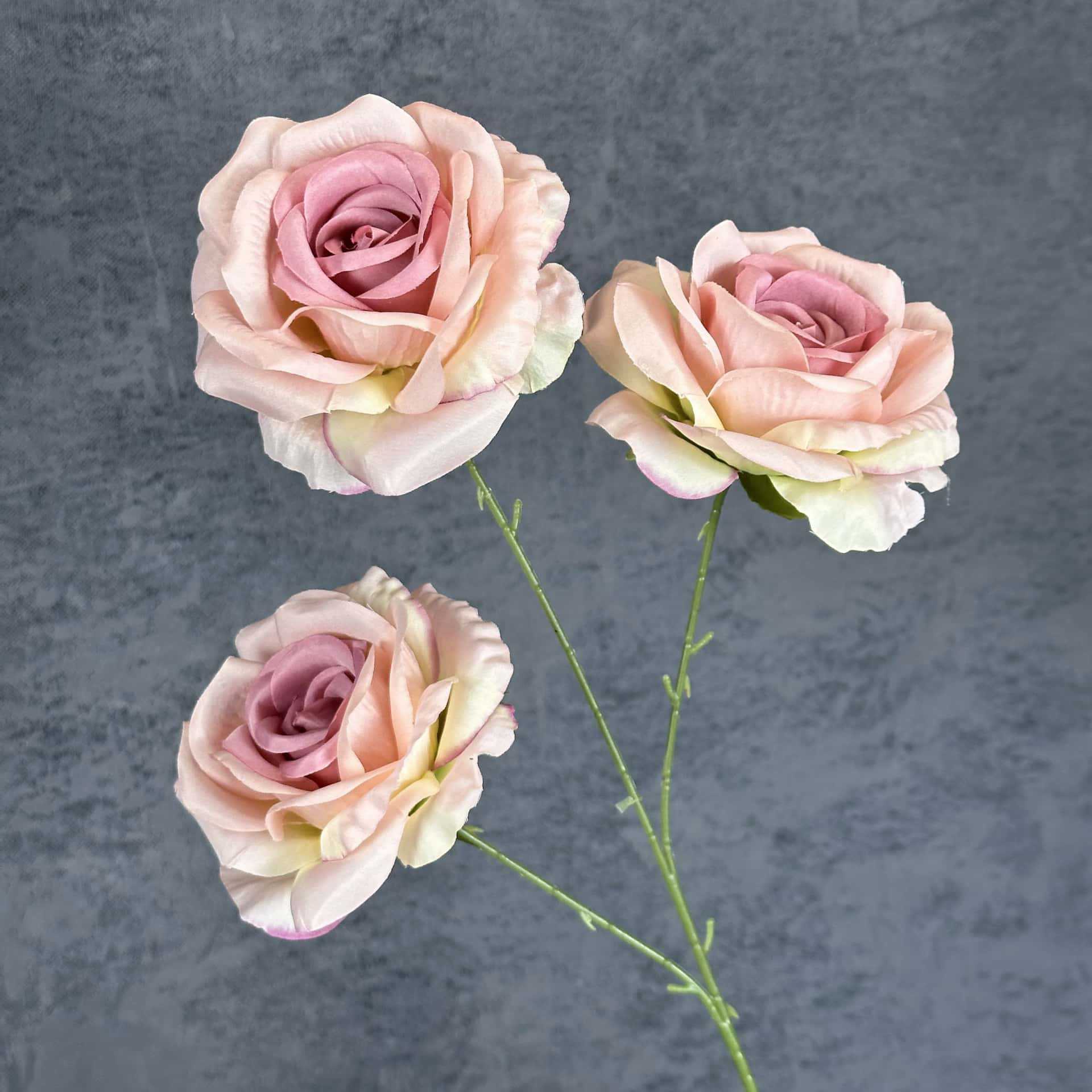 Flor artificial 3 rosas decoración de la escena de la boda decoración del hogar flor de seda hecha a mano decoración de flores falsas transfronterizas al por mayor image 19