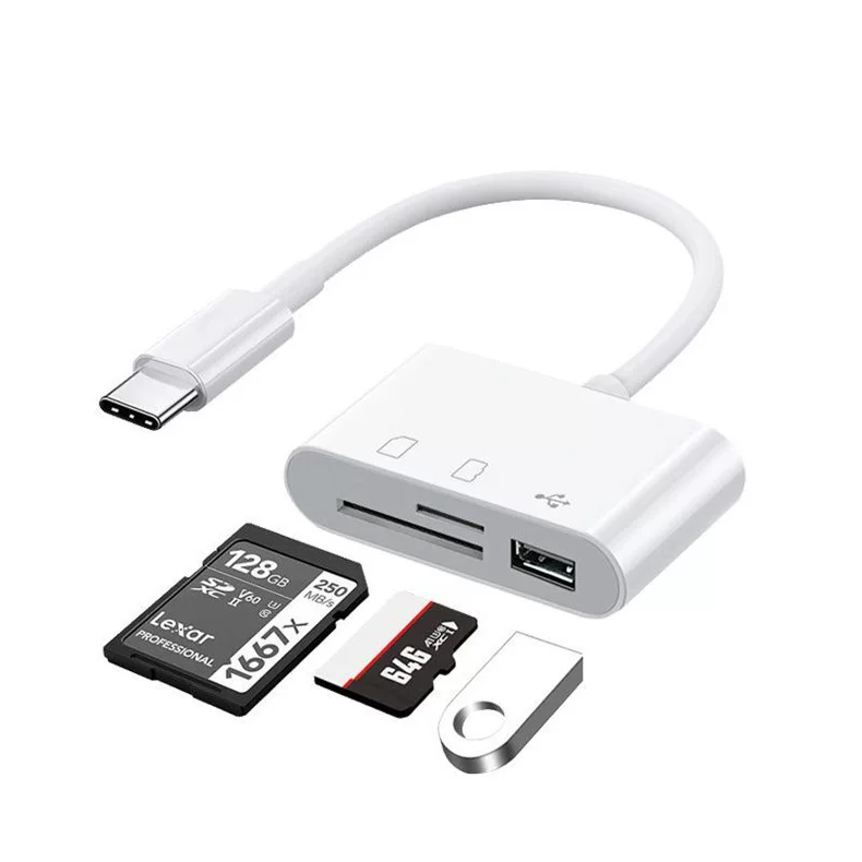 Подходит для Apple Lightning в SD конвертер, Android Type‑C мобильный SD кардридер для камеры/iPad
