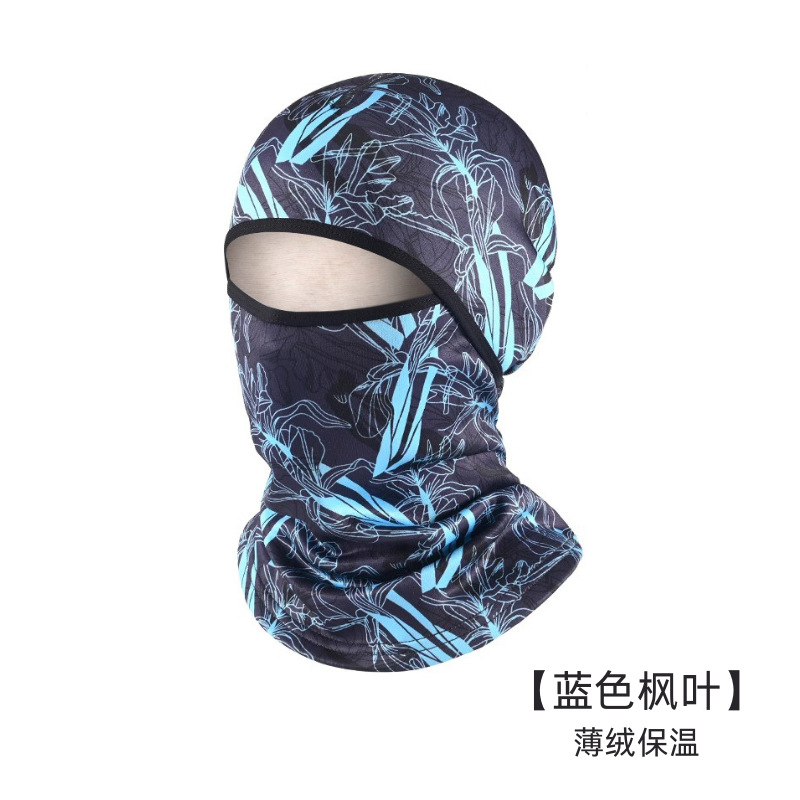 Transfronterizo de vello para ciclismo a prueba de viento a prueba de frío pescar bib máscara de esquí impresa protector de oídos caliente gorra Thunderfeng