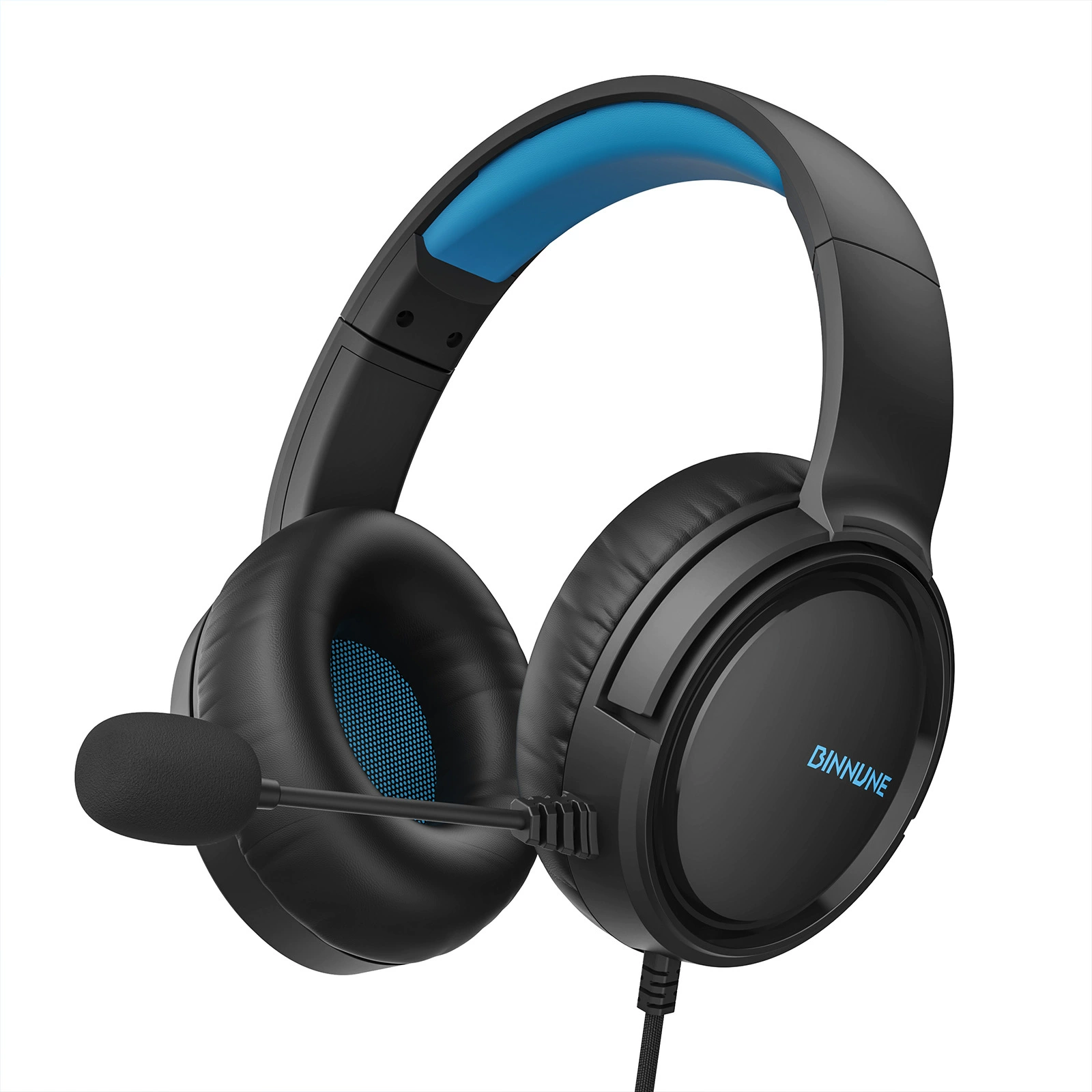 Игровая гарнитура BINNUNE BG02 с микрофоном, накладные полноразмерные проводные наушники, совместимы с PS/PC/Xbox