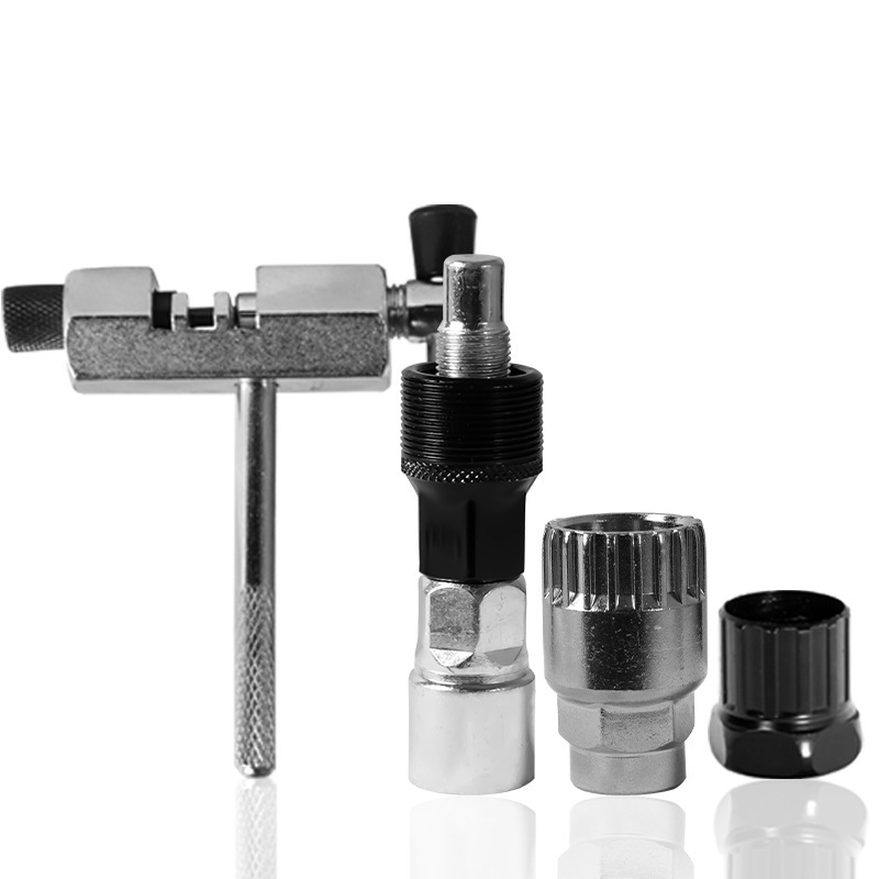 Eje central integrado volante fijo cola gancho llave tres en uno/bicicleta mantenimiento herramienta traje