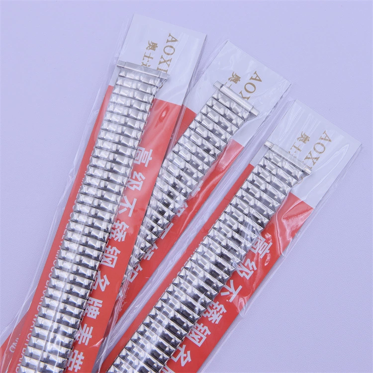 Ремни для часов для пожилых людей из нержавеющей стали пружинный ремень старомодный ремень для растяжения ремень для стальной ленты