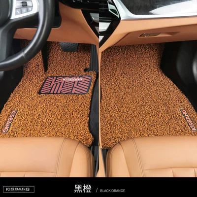 for the vehicle | Universal Foot Pad - front-row-pure-enjoyment-series-black-orange