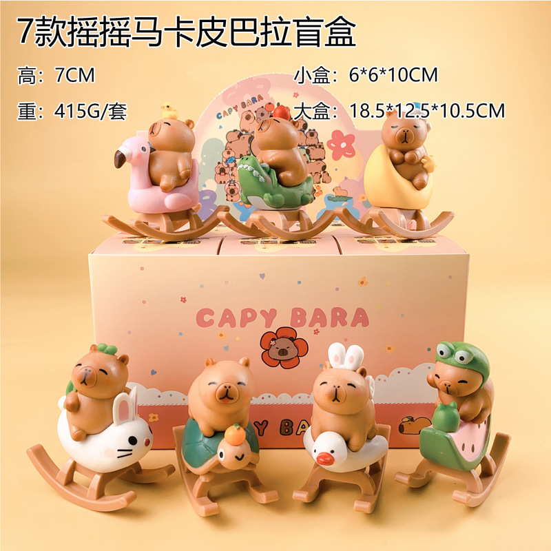 Trendy Capybara Blind Box Cute Capybara Figurine Toy Trendy Accessories Desk Decoration