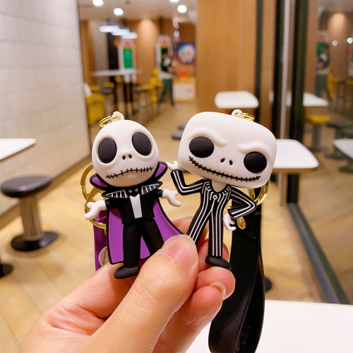 Cross-border new Halloween doll keychain chain exquisite doll backpack car pendant pendant couple small gift