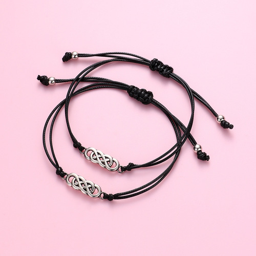 Cross-border best-selling alloy woven bracelet, European and American simple and versatile style, dual-purpose jewelry for men and women, wholesale accessories