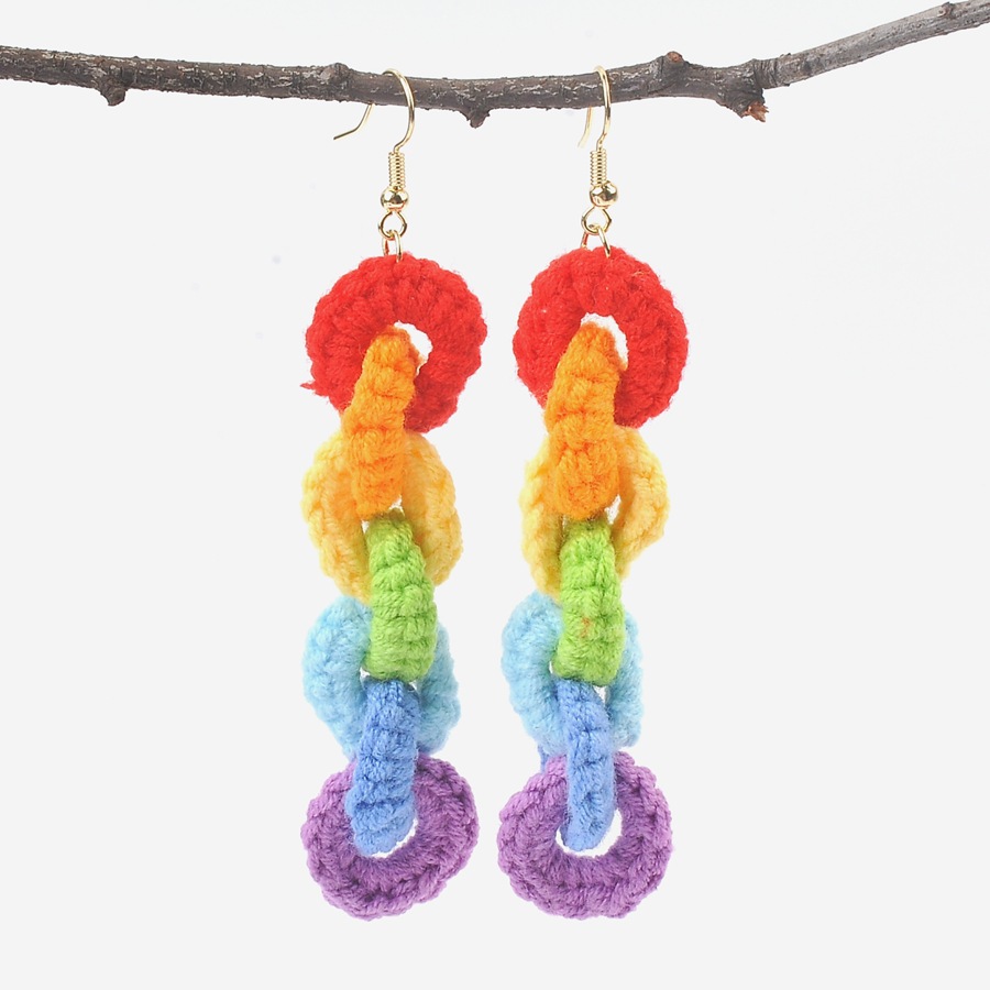 1 Pair Cute Colorful Cloth Drop Earrings display picture 2