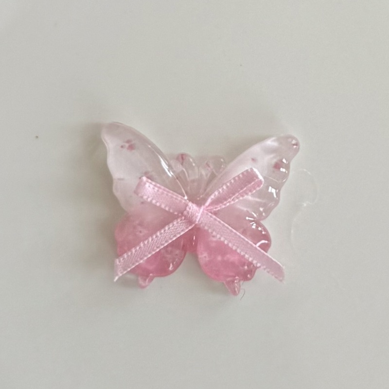 小さな新鮮で透明なプリント蝶アクセサリー diy 帽子ヘアピン携帯電話ケースパッチ手作り素材下駄花|undefined