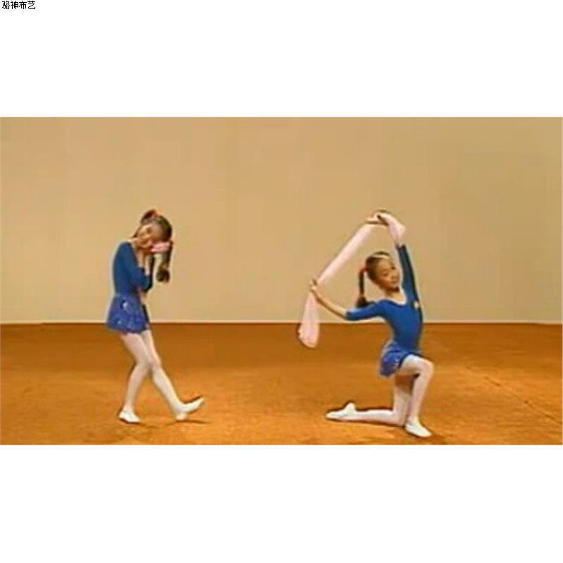 A rectangular silk scarf for the fourth level of Chinese dance examinations, designed by the Beijing Dance Academy.