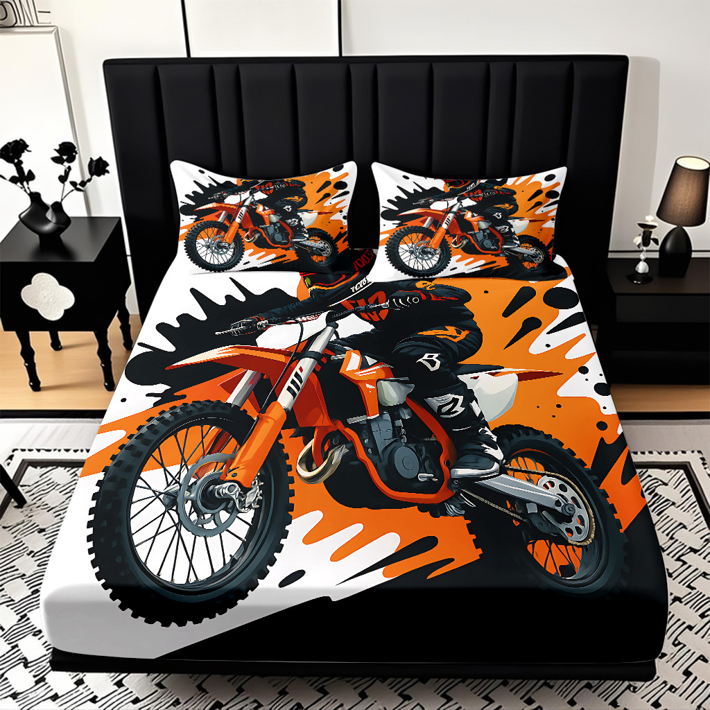 TEMU / JIT transfronterizo suave cama molida Kits cool motocicleta impresión digital HD se puede ajustar