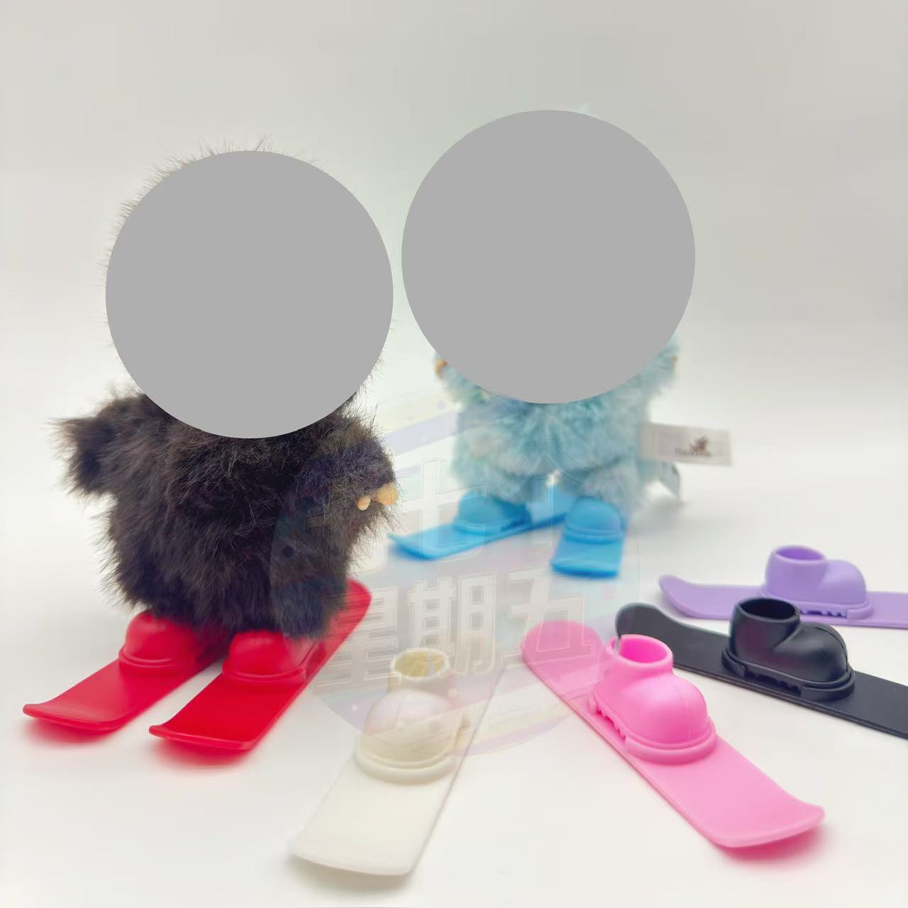 17cm Labubu10Cm Cotton Doll Dress-Up Ski Sports Shoes Windproof Goggles Accessories