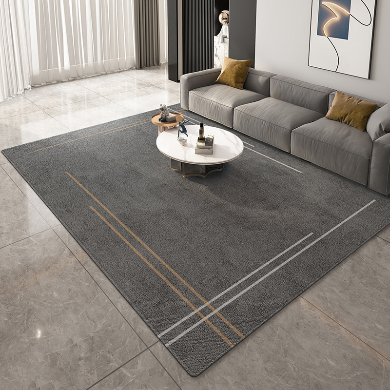 Alfombras modernas y simples de lujo, dormitorio, gran área de sofá y mesa de té, mantas de cama resistentes a la suciedad y fáciles de cuidar