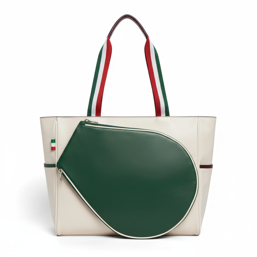 Bolsa de tenis de alto valor de piel pu mujer bolsa de fútbol deportiva al aire libre de gran capacidad de hombro doble bolsa de bádminton de hombro único image 7