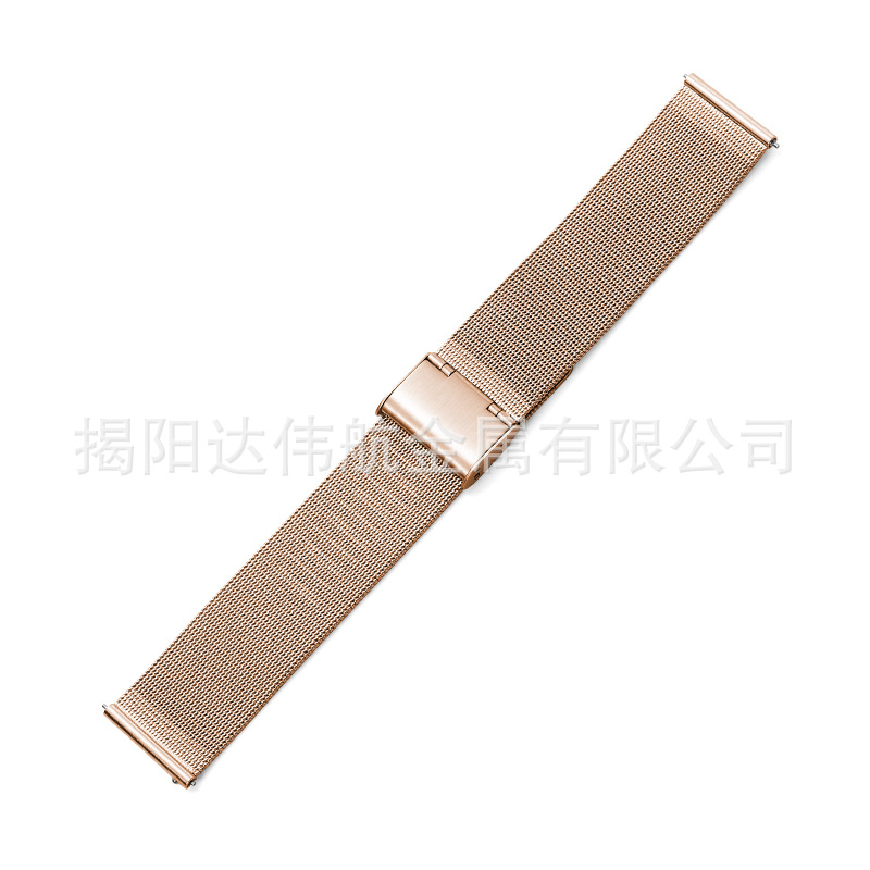 04 correa de reloj Milanese con hebilla de línea para Huawei Samsung correa de acero inoxidable de doble seguro de garantía única dw