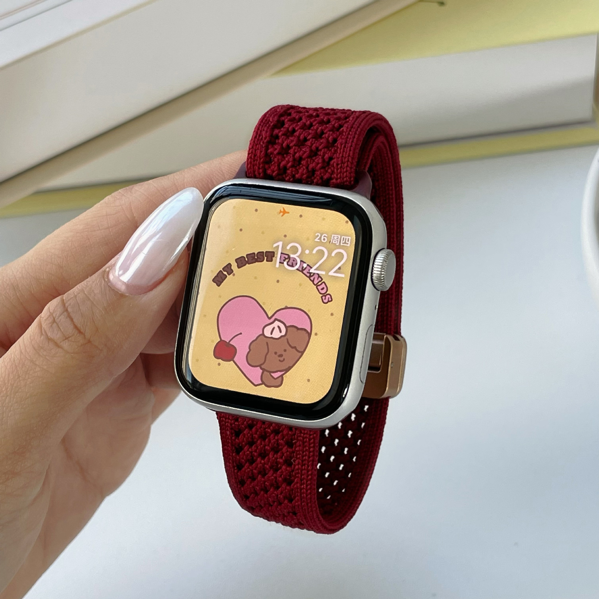 35g Weight Apple Smart Watch Magnetic Strap Classification Nylon Material Solid Color Pattern Fashion style Style Fashion Style Solid Color Apple Smart Watch Magnetic Strap 13