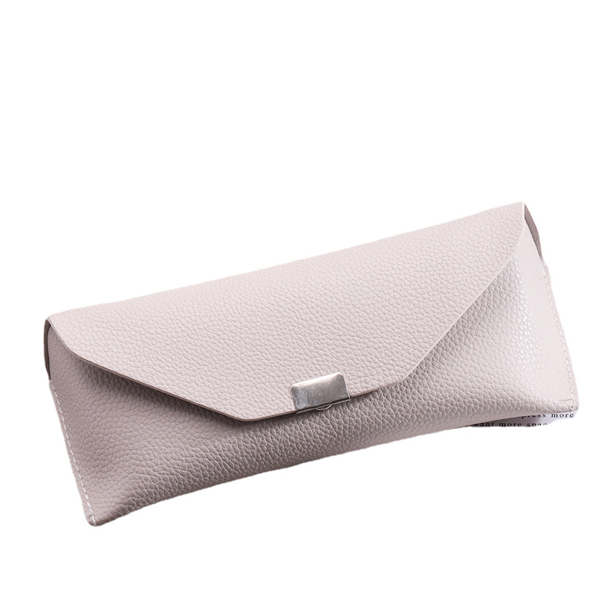 Nueva moda cuero gafas caso metal botón a presión retro gafas de sol caso