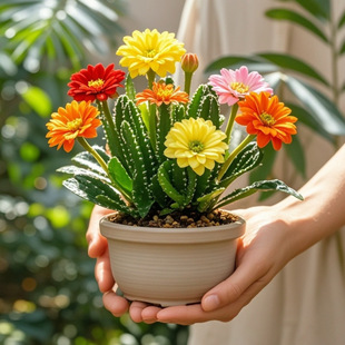 Lucky Mountain Is Cold-Resistant and Easy to Grow Potted Plants in All Seasons. Succulent Green Plants for Offices Inside and Outside