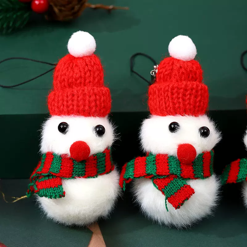 圣诞节装饰品小雪人挂件圣诞树挂饰桌面摆件摆饰公仔迷你雪人娃娃