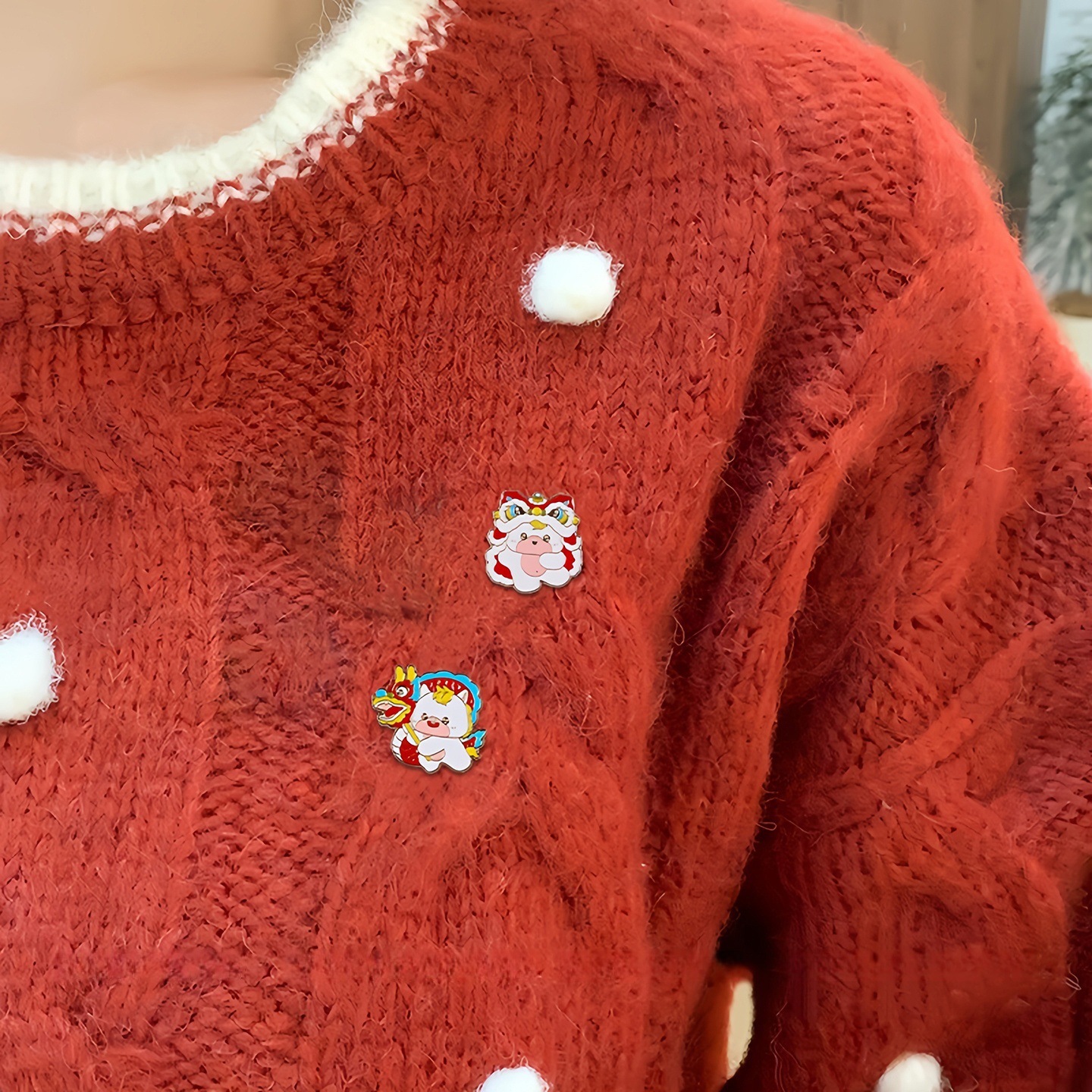 2026 Año Nuevo broche de dibujos animados Año del Caballo pequeño regalo pin accesorios insignia de Año Nuevo para niños decoraciones navideñas al por mayor