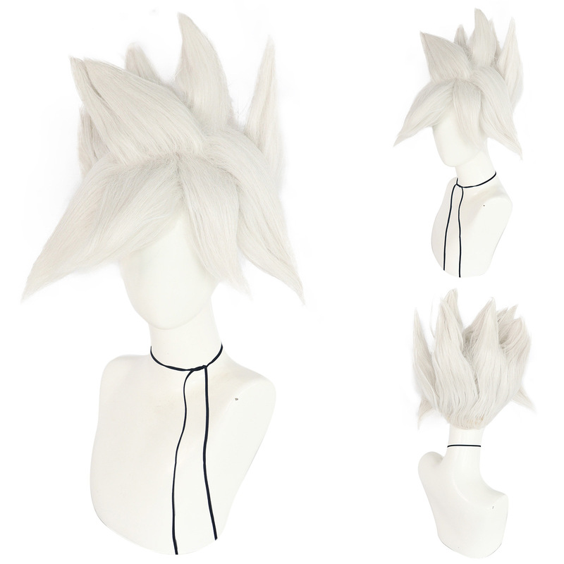 Super Saiyan Son Goku Vegeta Fusion Super Blue Gogeta Vegeta White Short Hair Cos Wig