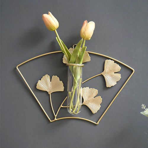 Iron ins wall dried flower vase wall hanging wall decoration wall decoration pendant home living room background wall decoration