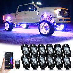 クロスボーダー爆型自動車RGBボトムライト七彩APPリモコン雰囲気ランプLEDオフロード車ボトム音楽リズムランプ