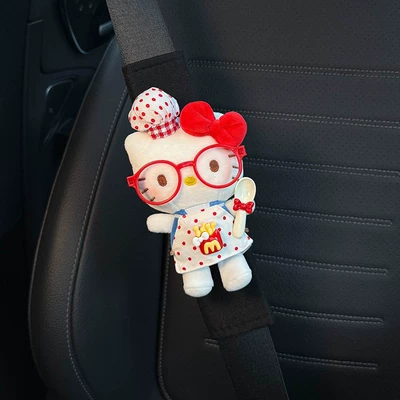 Car Seatbelt Shoulder Pads, Car: Seat belt shoulder pad - black-for-all-seasons-sweet-potato-chips-chef-kt