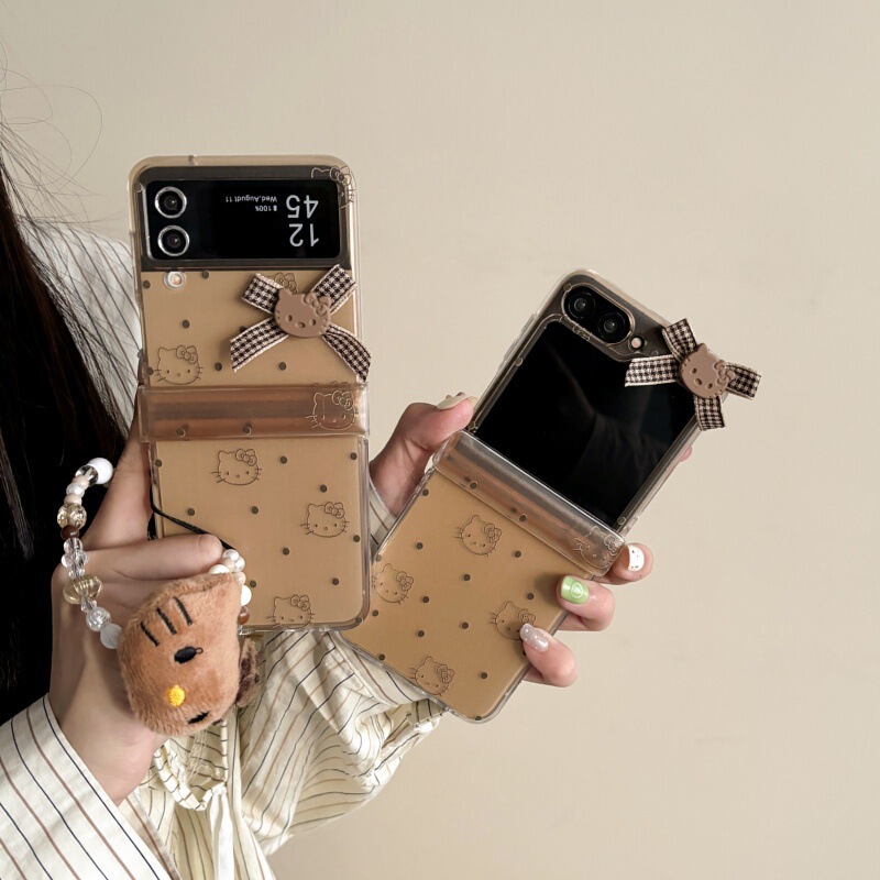 Suitable for Honor Magicvflip Foldableing Mobile Phone Xiaomi Mix Flip Hinge All-Inclusive Plush Kitten Anti-Fall Female