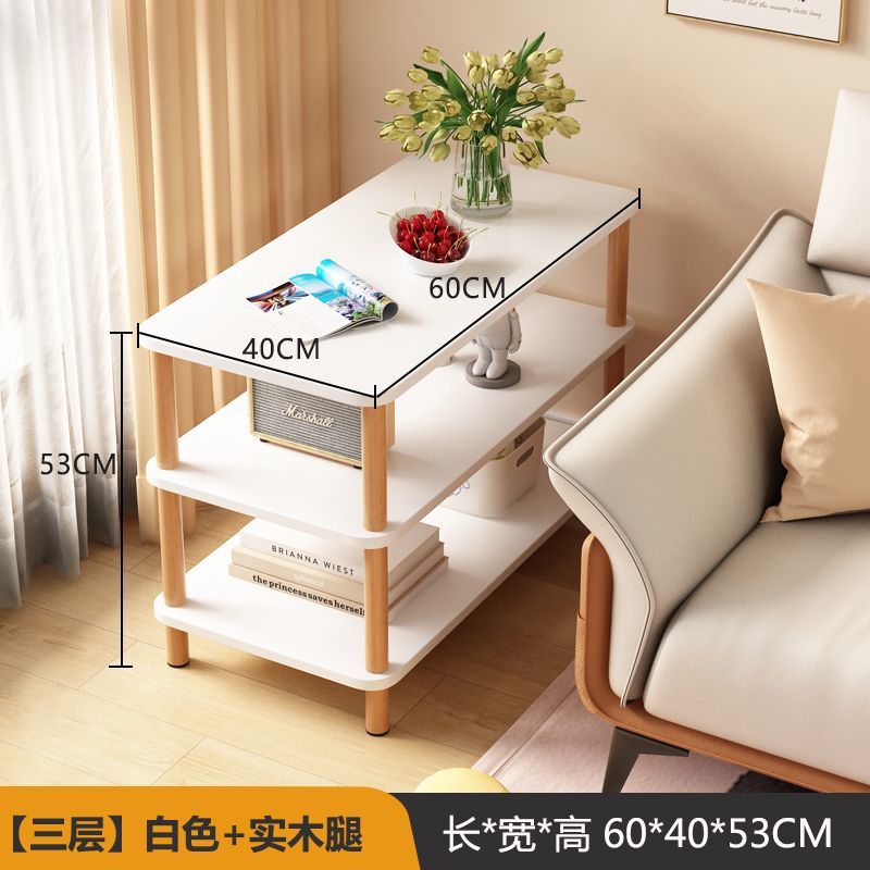 Sofá de mesa de té sala de estar pequeño gabinete de mesa de cabecera móvil gabinete de mesa lateral simple alquiler de mesa cuadrada