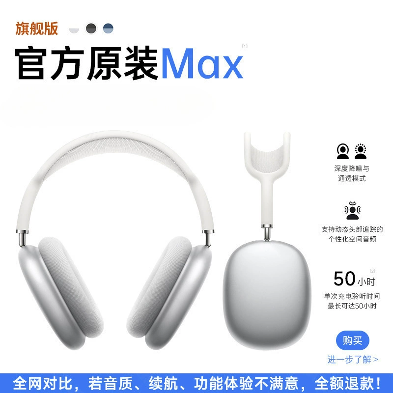 Новая модель Max 2024 накладные Bluetooth-наушники, подходят для беспроводного шумоподавления и водозащиты