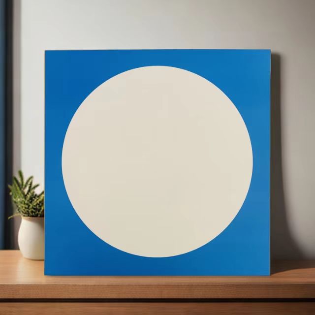 Pintura circular china exterior dibujo en blanco pintura circular caligrafía artesanal marco de pintura de color papel tinta