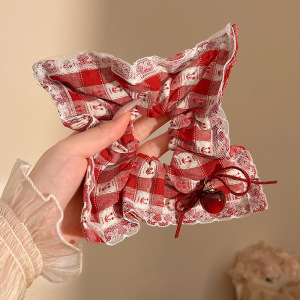 2#체리 사각 스카프 대장 링은 약 20cm * 20cm입니다.