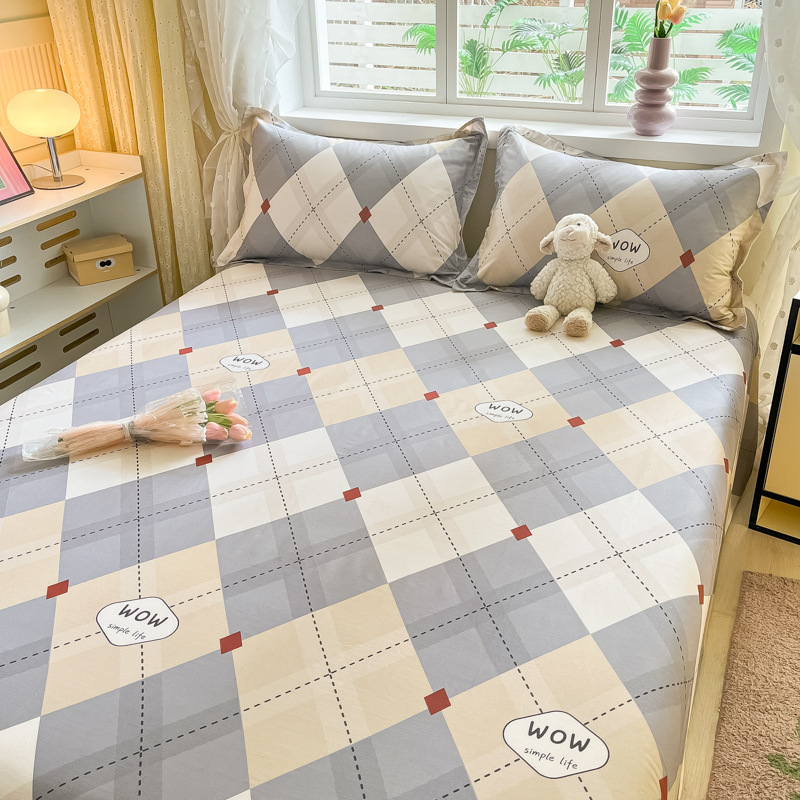 Nuevo estilo 2025 sábanas de algodón puro pieza individual 100 algodón 2025 nuevo conjunto de tres piezas para un dormitorio universal de cuatro estaciones